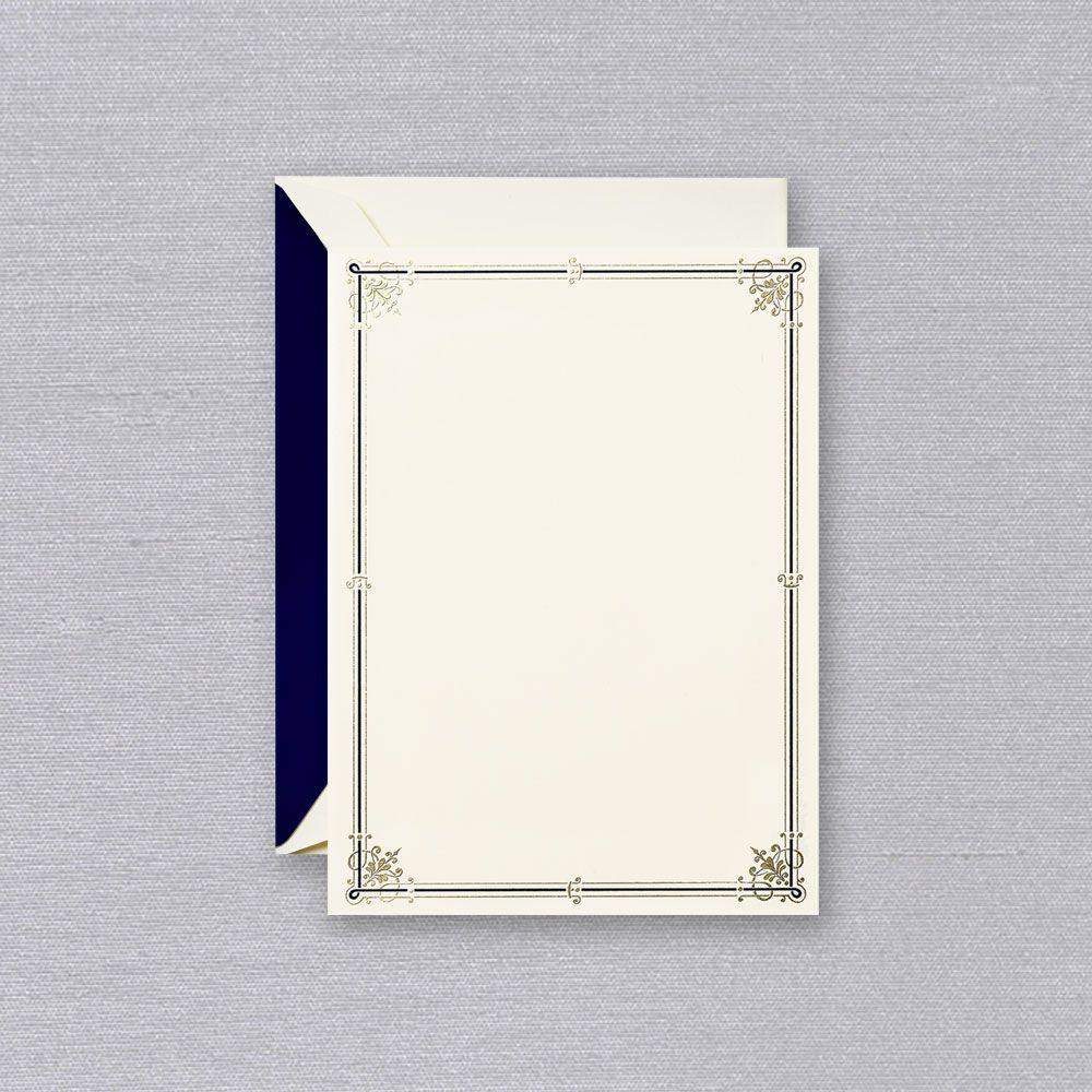 Engraved Navy & Gold Frame